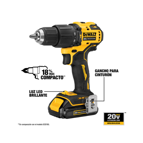 DCD709D2-B3 Taladro Percutor / Atornillador 1/2'' 20v Max - 0