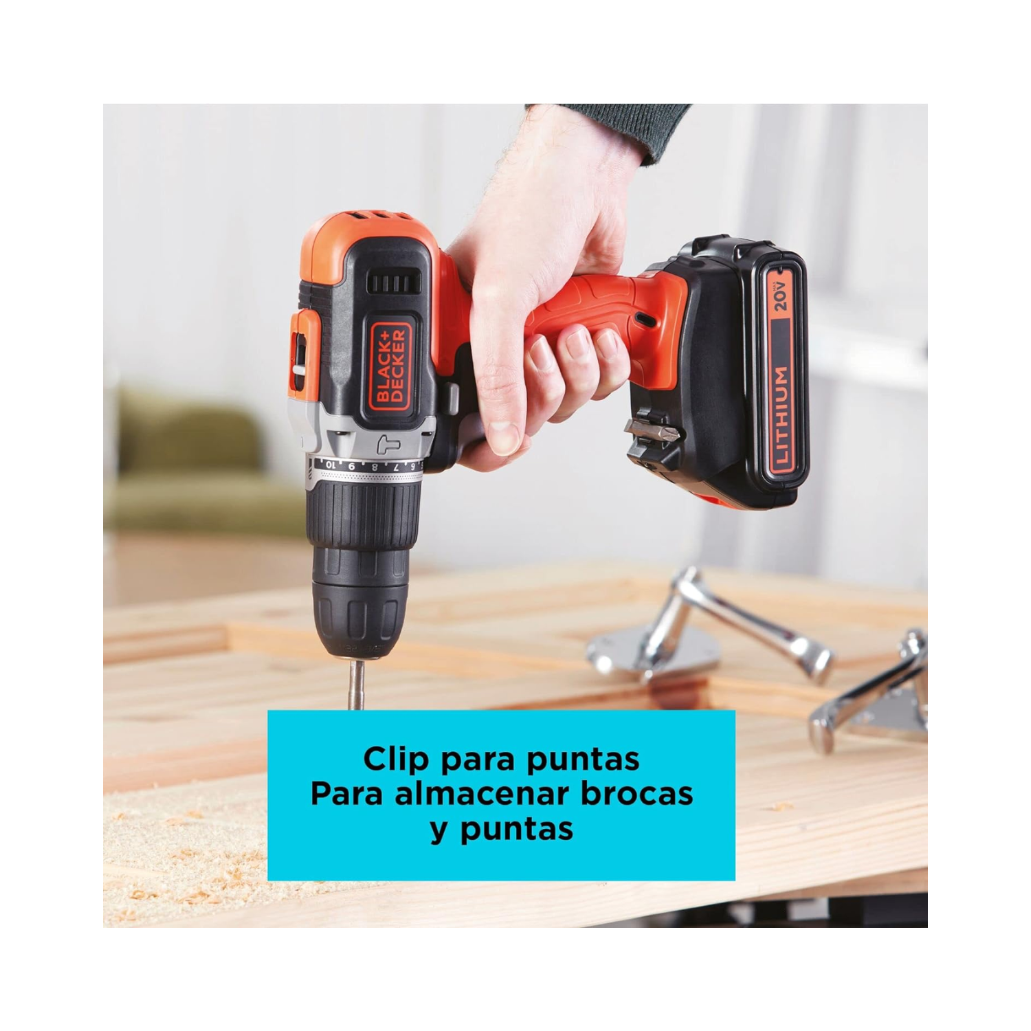 BCD704C1 - Taladro/Atornillador de Impacto Inalámbrico 3/8" 20V 1400RPM