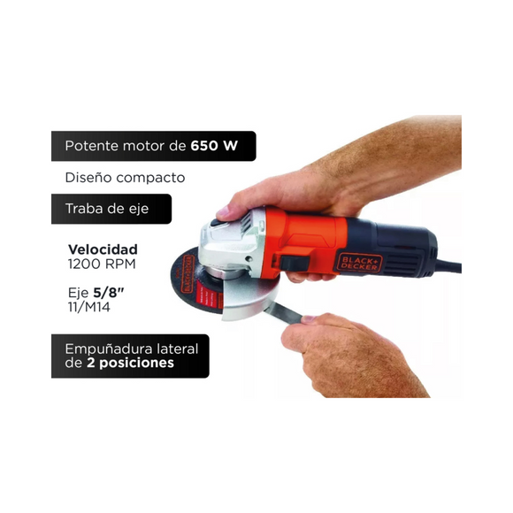 BDG650 - Amoladora Angular 4-1/2'' 650W 110V 1200RPM