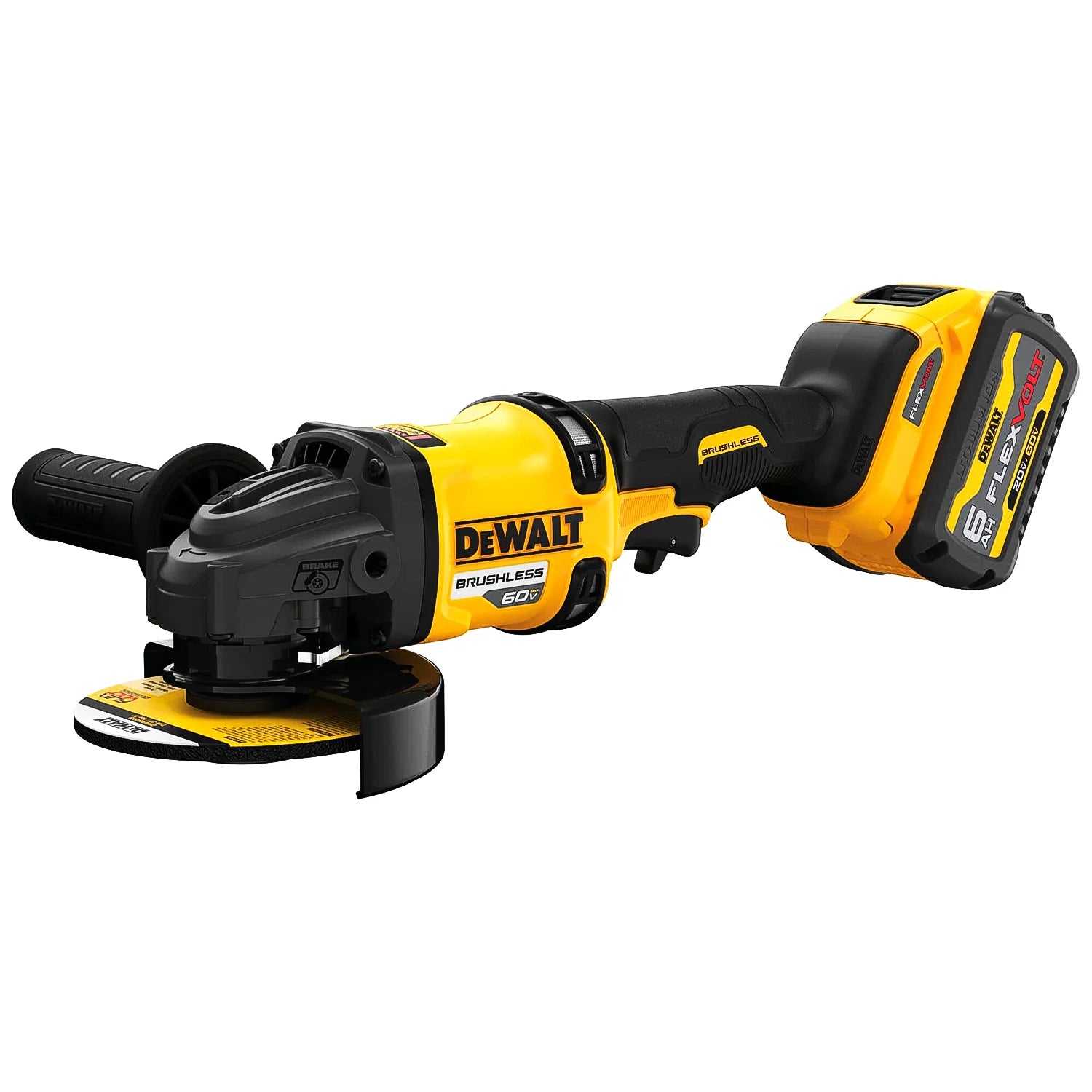 DCG418T2-B3 Amoladora Angular Inalámbrica DeWalt Flexvolt DCG418T2 amarilla 2300 W + accesorios