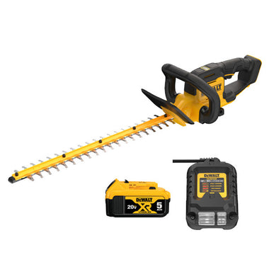 Kit de cortasetos a batería DeWalt DCHT821P1 de 22 pulgadas y 20 V (batería y cargador)