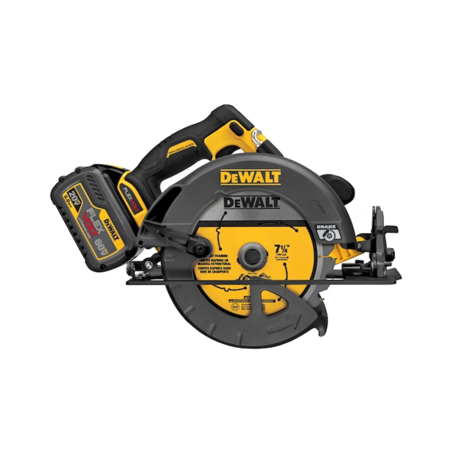 DCS575T2 - Kit de Sierra Circular de 7-1/4" 1300W 60V 5800RPM - 0