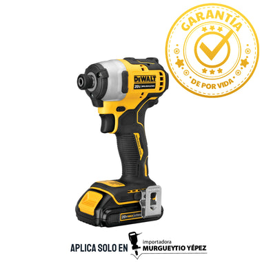 DCF809C2 Kit de Atornillador de Impacto Compacto Inalámbrico de 1.4" (6.35mm) de 20V MAX* ATOMIC