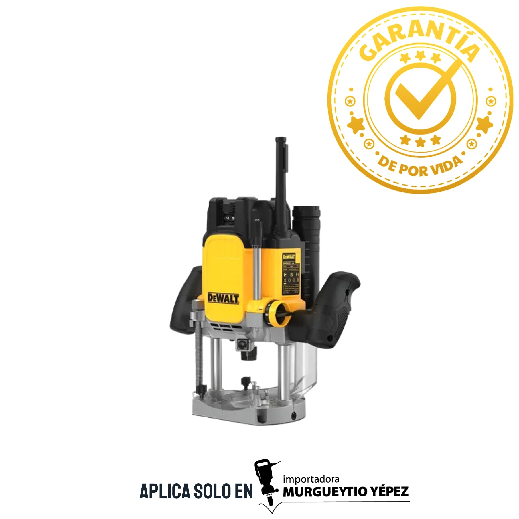 DWE625 - Rebajadora con Mango D 2-1/4HP 12AMP 110V 24000RPM