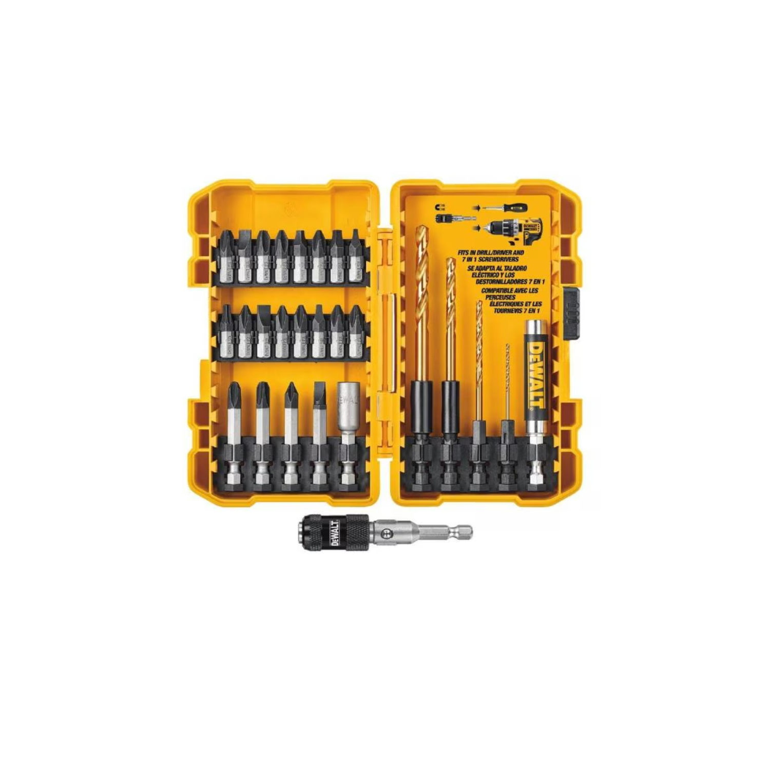 DW2504TG -  Kit de Puntas Destornilladoras & Brocas 27 Piezas