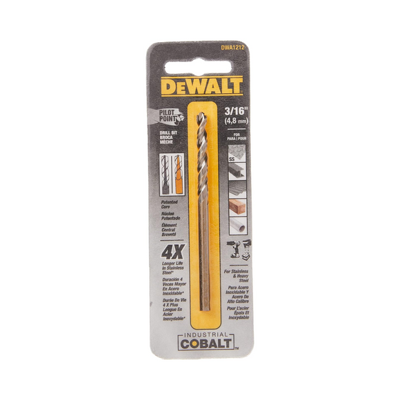 DWA1212 - Broca Industrial Cobalto 3/16"