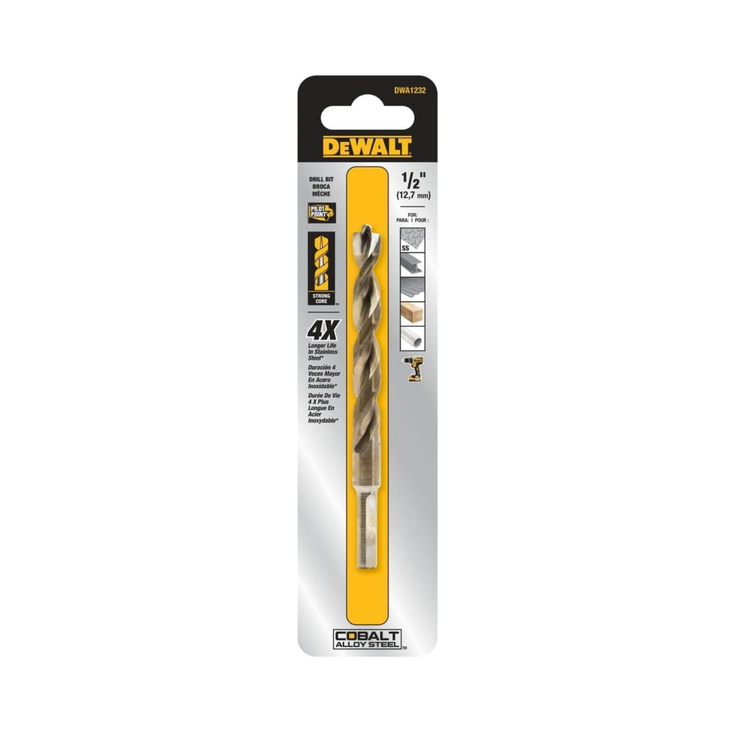 DWA1232 - Broca Cobalto 1/2"