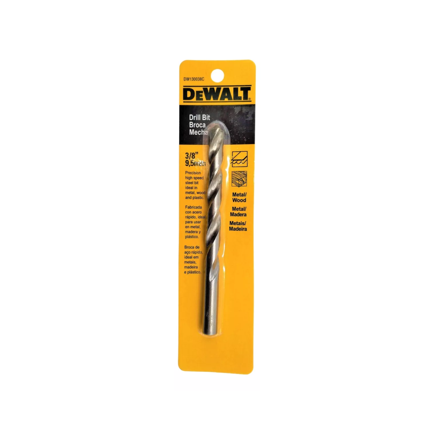 Broca HSS Acero 3/8'' DW130038C - 0