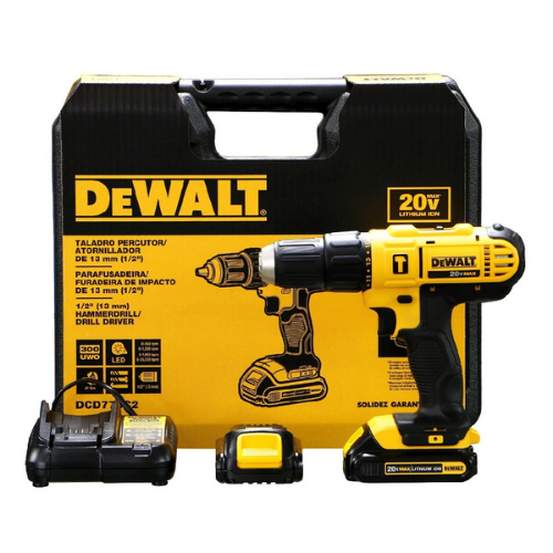 DCD776C2 DEWALT TALADRO PERCUTOR INALAMBRICO 1/2" -ION LIT/20V