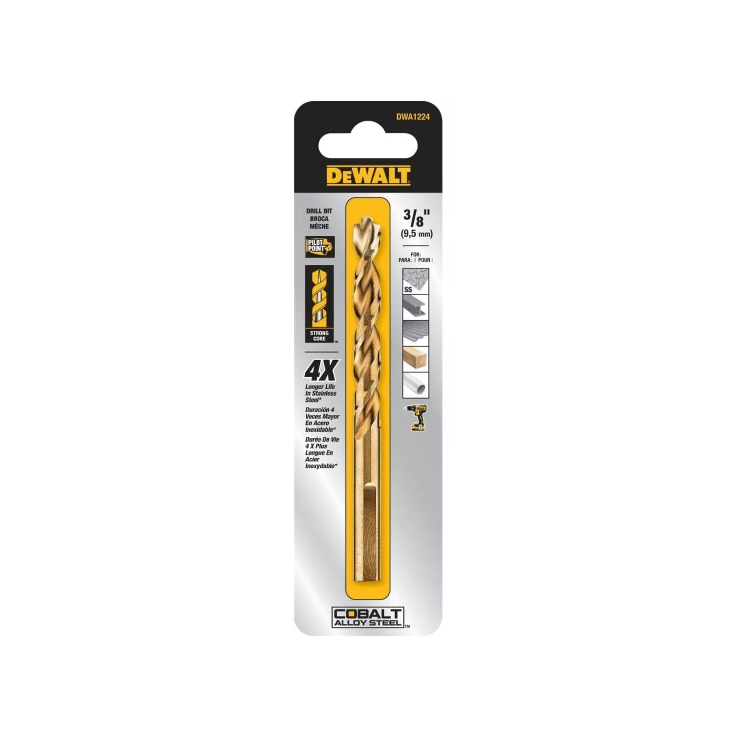 DWA1224 - Broca Cobalto 3/8'' - 0