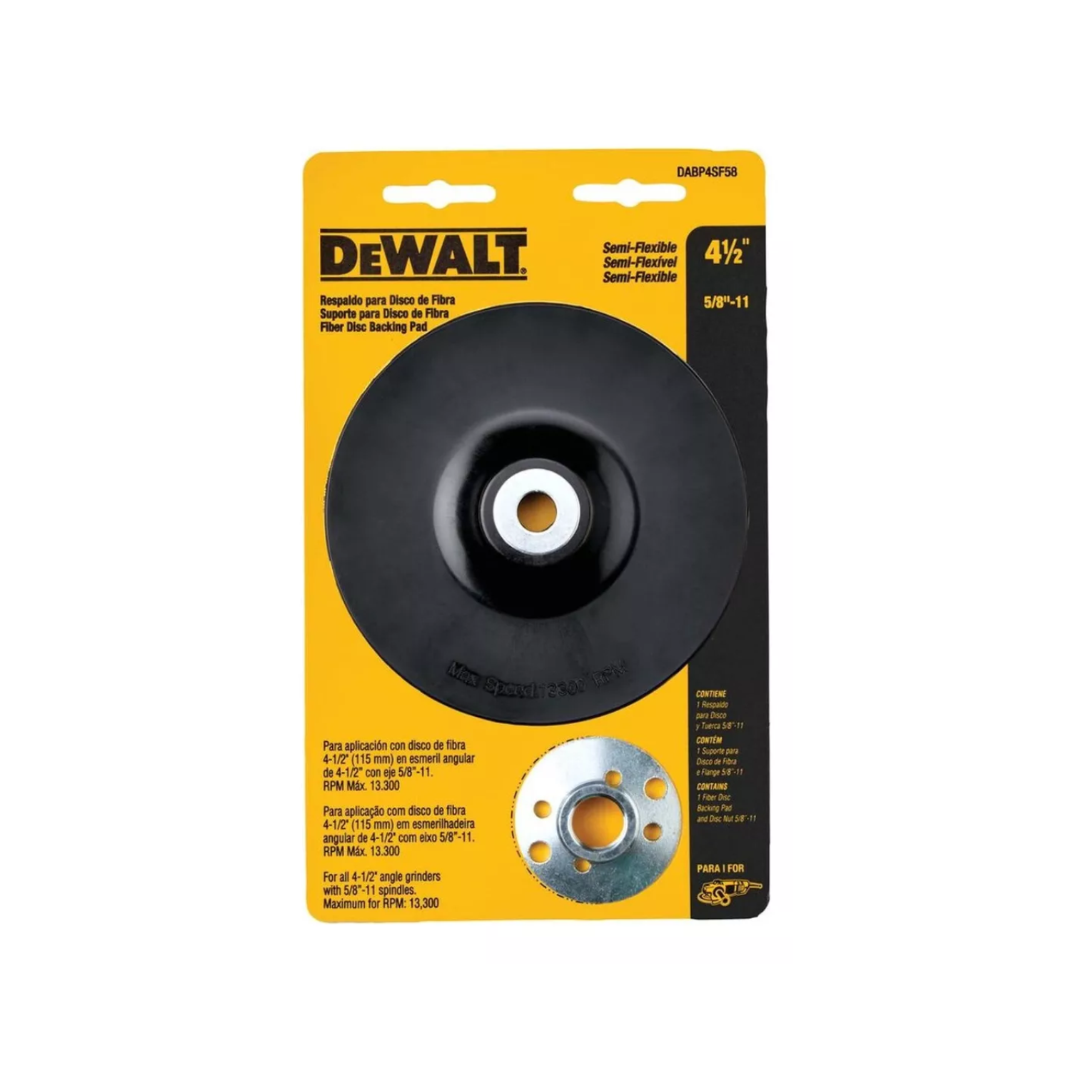 DABP4SF58 - Respaldo / Disco De Fibra 4-1/2''