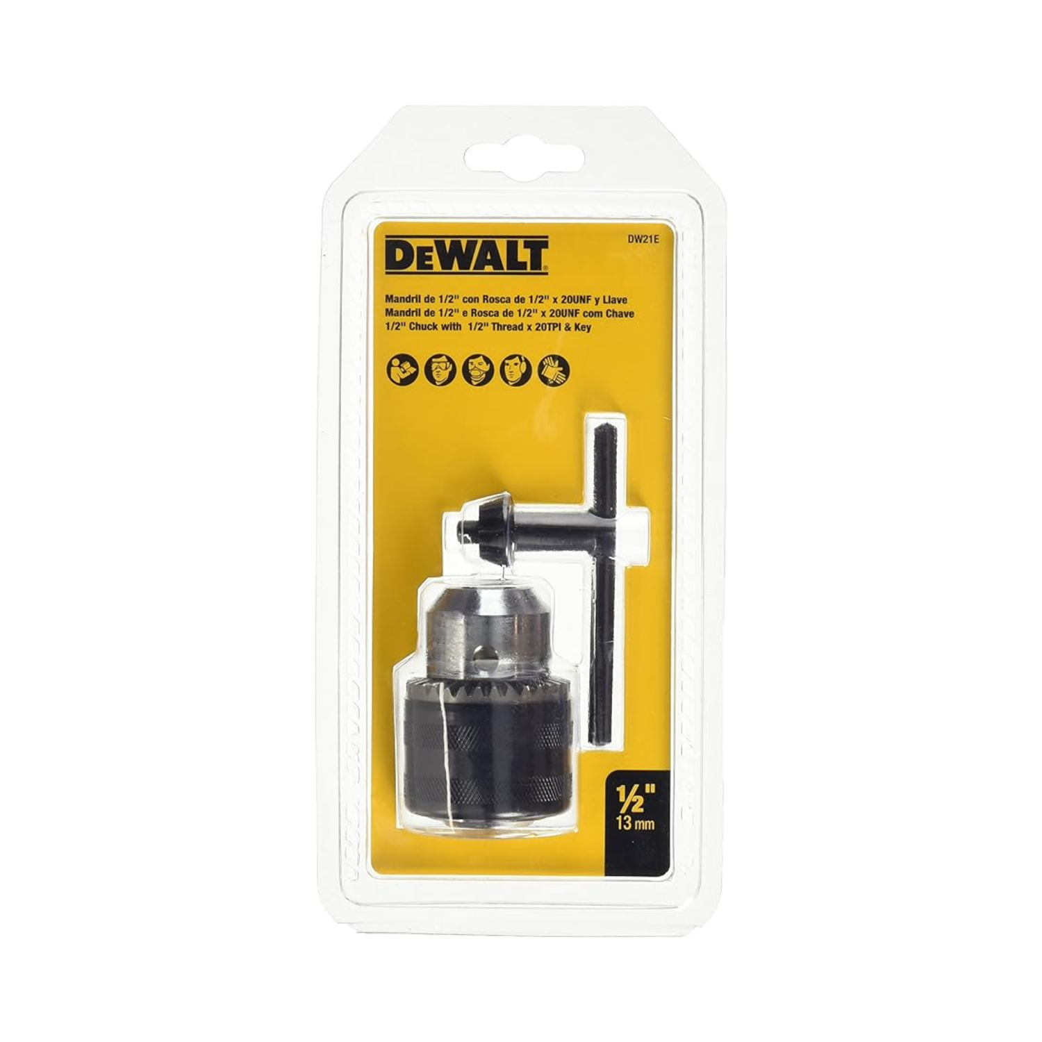 DW21E - Mandril Con Llave 1/2''