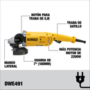 Amoladora Angular 7'' DWE491 - 2200W 110V 8500RPM-6